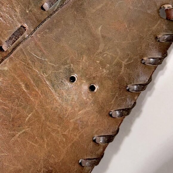 Vintage Brown Leather Shoulder Bag Purse - Picture 7 of 11